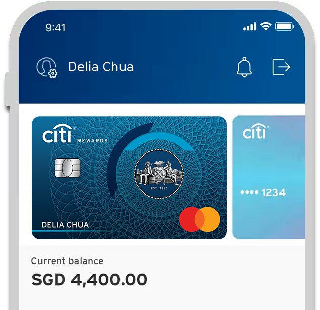Manage Citi card on app