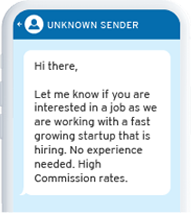 Citibank job scam example for online security awareness