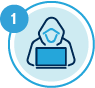 Online security icon for impersonation scam alert